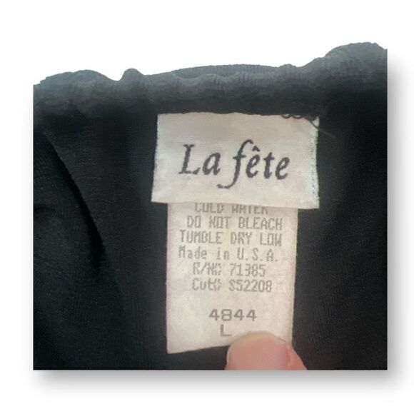 La Fete Black Top Size Large - Picture 5 of 5